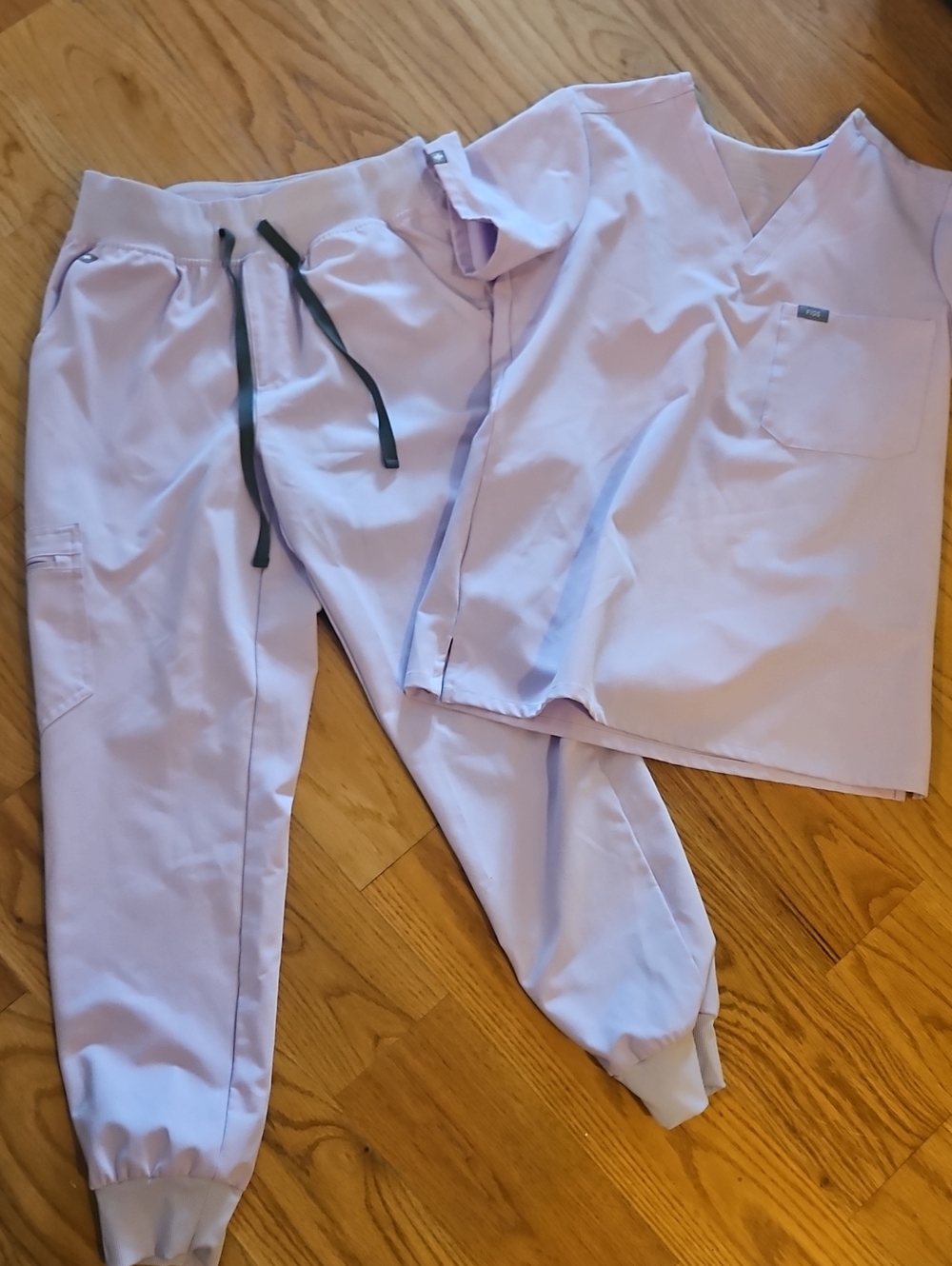 6 Sets FIGS  Lavender Jogger Scrub Pants with Black Drawstring
